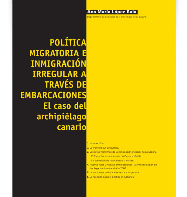 Política migratoria e inmigración irregular a través de embarcaciones: el caso del archipiélago canario