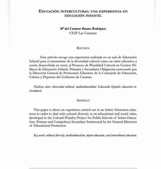 Educación intercultural: una experiencia en Educación Infantil